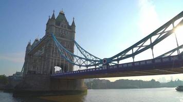 Tower bridge in London with River Thames video
