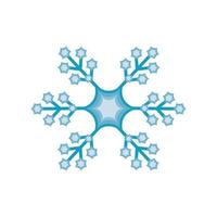 snowflake winter season vector