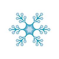 snowflake winter season vector