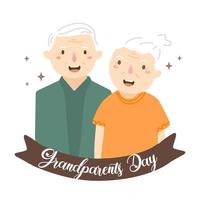 diseño plano del día nacional de los abuelos vector