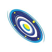 space spiral galaxy and starry icon isolated vector