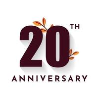 20 Years Anniversary Background Illustration Template Design vector