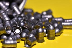 Macro photography of airgun pellets photo