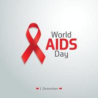 World aids day banner celebration 1 december vector