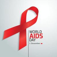 celebración de la pancarta del día mundial del sida el 1 de diciembre vector