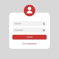 White red login form vector