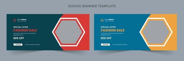 Social Media Cover Vector Templates Fully Editable, Advertising Design, Social Media Banner Post