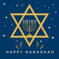 flat design happy hanukkah vector