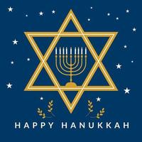 diseño plano feliz hanukkah vector