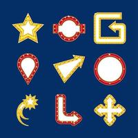 set frame lights vector