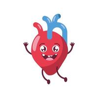 cute heart organ vector