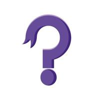 purple question mark vector