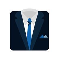 folded suit tie vector