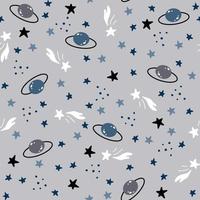 Space and galaxy seamless pattern with star. Vector illustration.