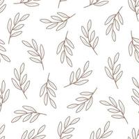 Seamless floral pattern of simple leaf vector