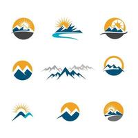 High Mountain icon Template Vector illustration