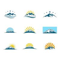 High Mountain icon Template Vector illustration