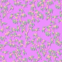 leaves dried branches vector seamless pattern. background for fabrics, prints, packaging and postcards branches with striped leaves vector seamless pattern. A hedge of twigs on a colored background