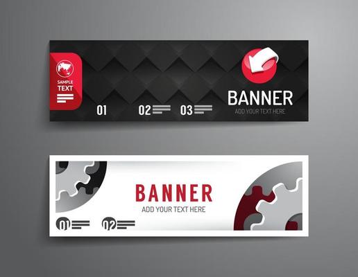 set of banner template vector design.