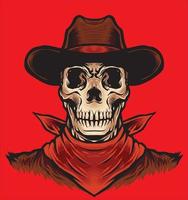 Skull with Cowboy Hat Accessories 13280318 Vector Art at Vecteezy