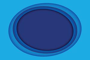 Blue paper layer abstract background. Paper cut layered circle with space for text. vector