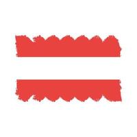 vector de bandera de austria con estilo de pincel de acuarela