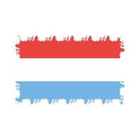 Luxembourg flag vector with watercolor brush style