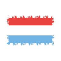 Luxembourg flag vector with watercolor brush style