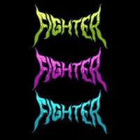 Fighter Typeface Illustration vector