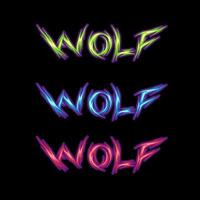 Wolf Typeface Illustration vector
