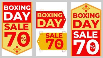 boxing day social media stories template collection vector