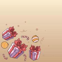 Happy Christmas Presents Background Colorful vector