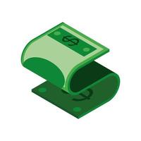 money dollar bill isometric vector