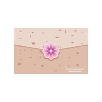 envelope with flower vector