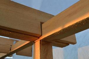 Building knots and designs from a tree, fastening of a framework photo