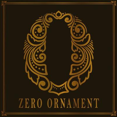 Vintage zero number ornament style