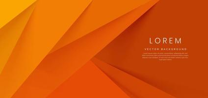 Abstract orange triangles layers background. Minimal style. vector