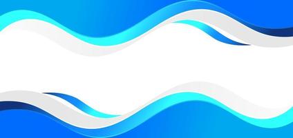 Abstract blue curved and wave on white background. vector