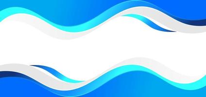 Abstract blue curved and wave on white background. vector