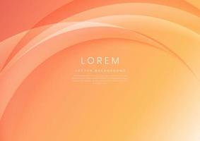 Abstract background orange gradient layer circles curve. vector