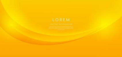 Abstract modern shiny yellow gradient curved background. vector