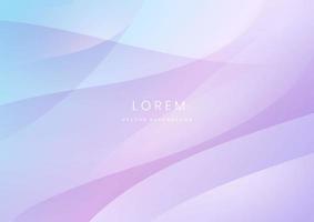 Abstract modern light purple gradient waves overlap background with copy space for text. vector