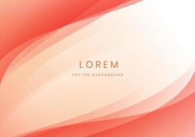 Abstract modern soft red gradient waves overlap background with copy space for text. Minimal concept. vector