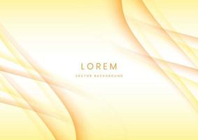 Abstract sof yellow curve template background with space for text. vector