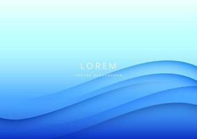 Abstract blue curve line layer background with space for text. vector