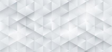 Abstract white and grey triangle pattern design background.