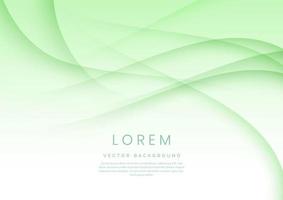 Abstract soft green curve template background with space for text. vector