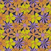 Seamless pattern big flower.Fashion print of textile.Vintage floral design vector