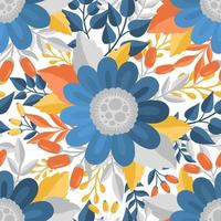 Seamless pattern flower.Elegant floral design.Botanical print. Fashion print. vector