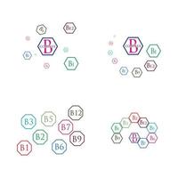 b plantilla de diseño de ilustración de icono de vector complejo